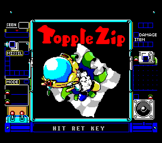 Topple Zip Title Screen